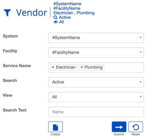 Vendor Filter