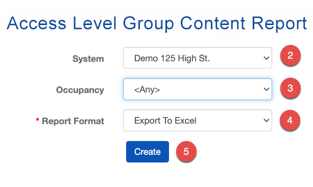 Access Group Level Content Report