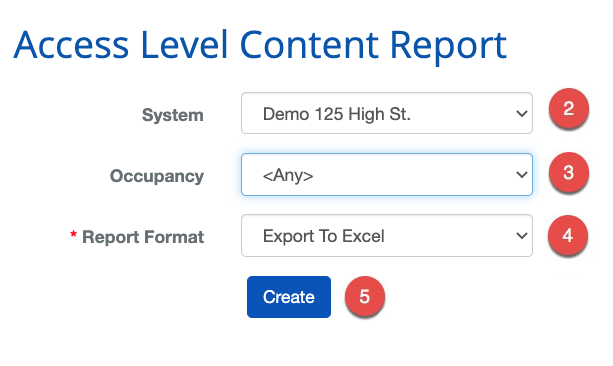 Access Level Content Report
