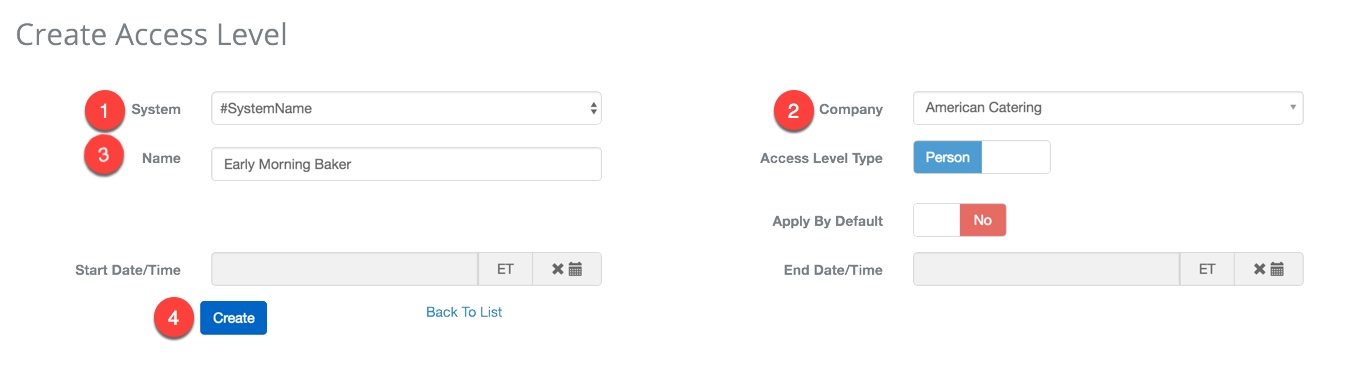 Create Full Access Access Level