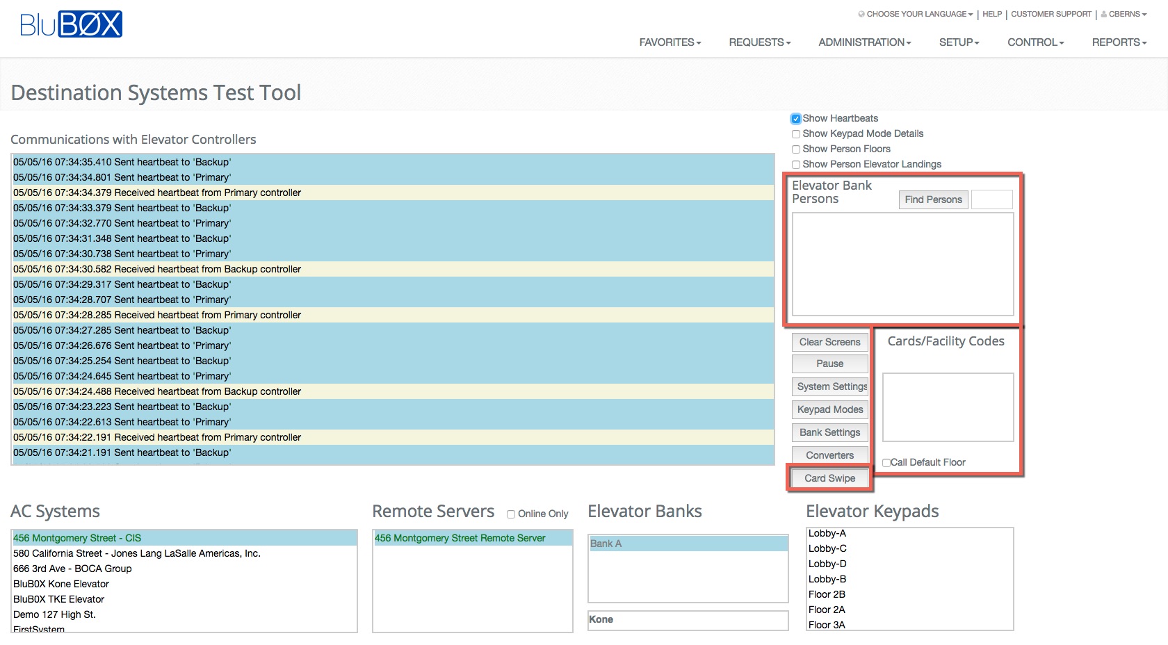Destination Test Tool Person Ctrl