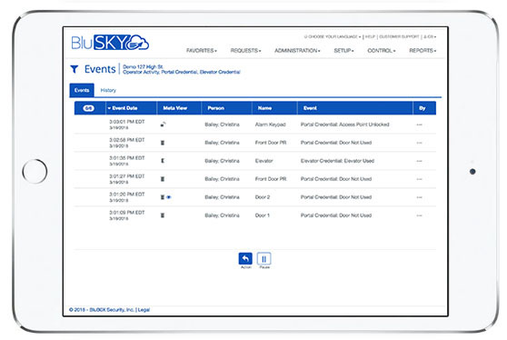 Events Reporting iPad