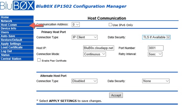 Controller Host Comm