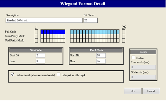 Intelli M Weigand 26 Bit Format