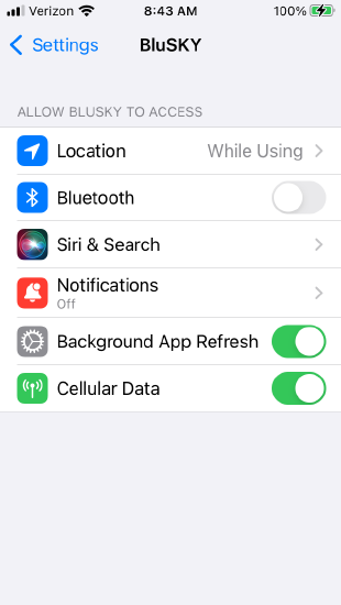 MApp location BluSKY