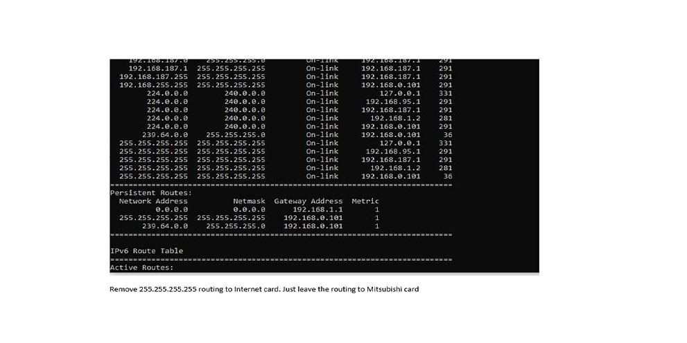 Mitsubishi Routing 1