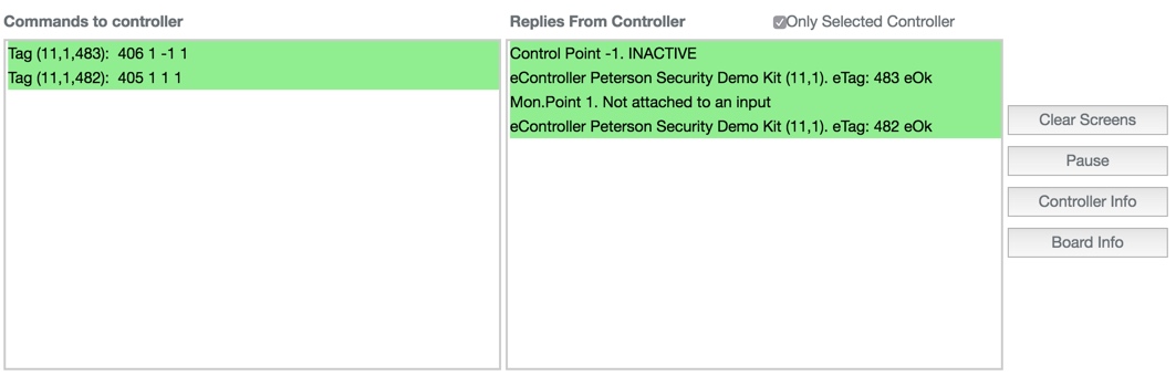 Comm to and from Controller