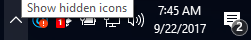 Show Hidden Icons