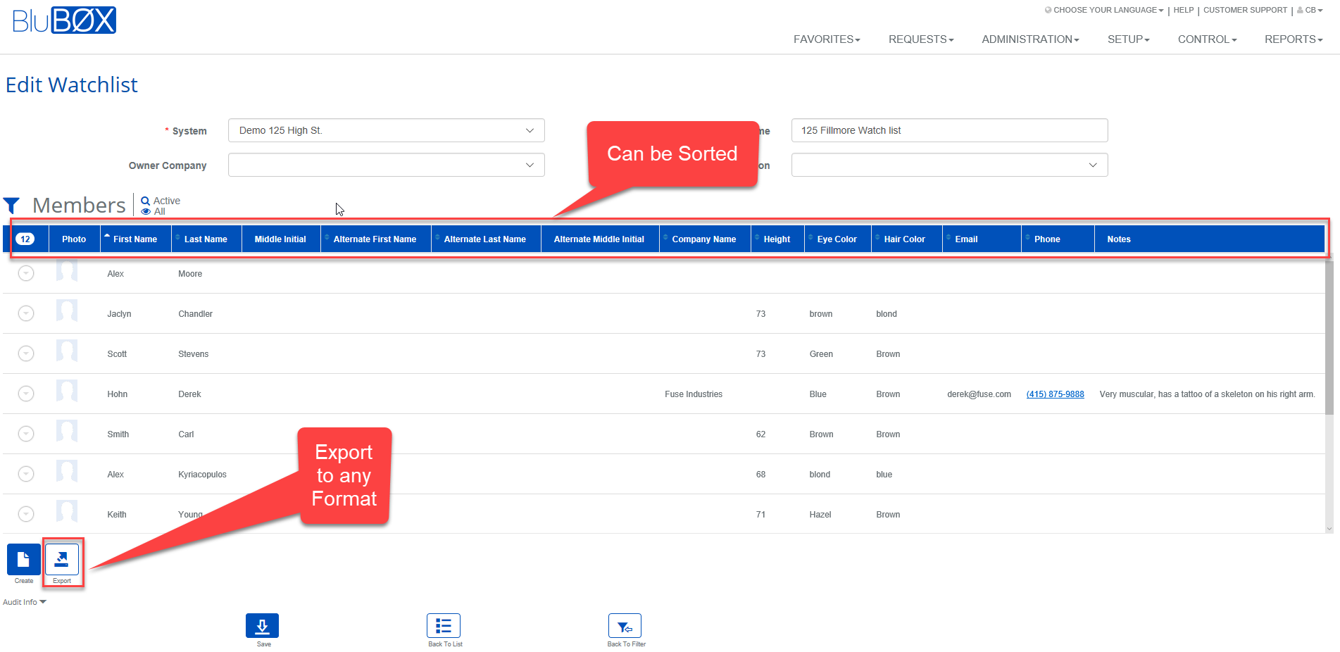 Sorting of Watchlist Members