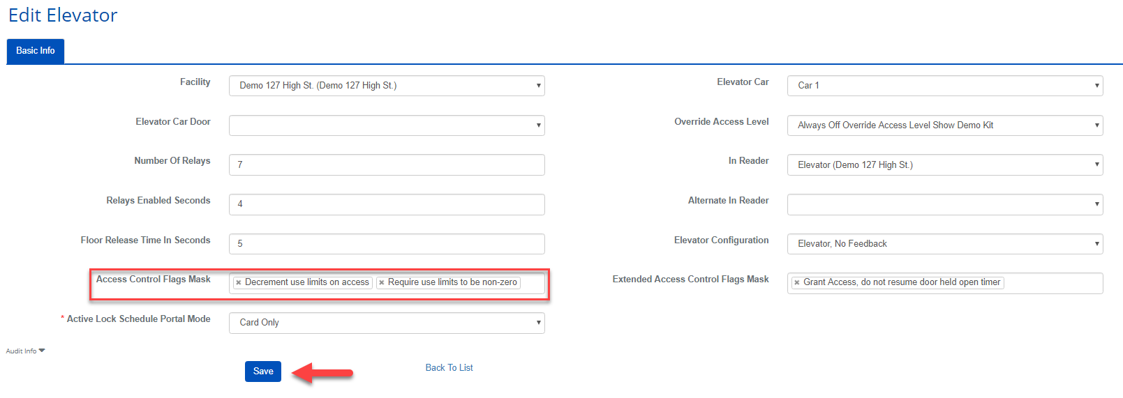 Store User Limit Flag Elevator Hardware
