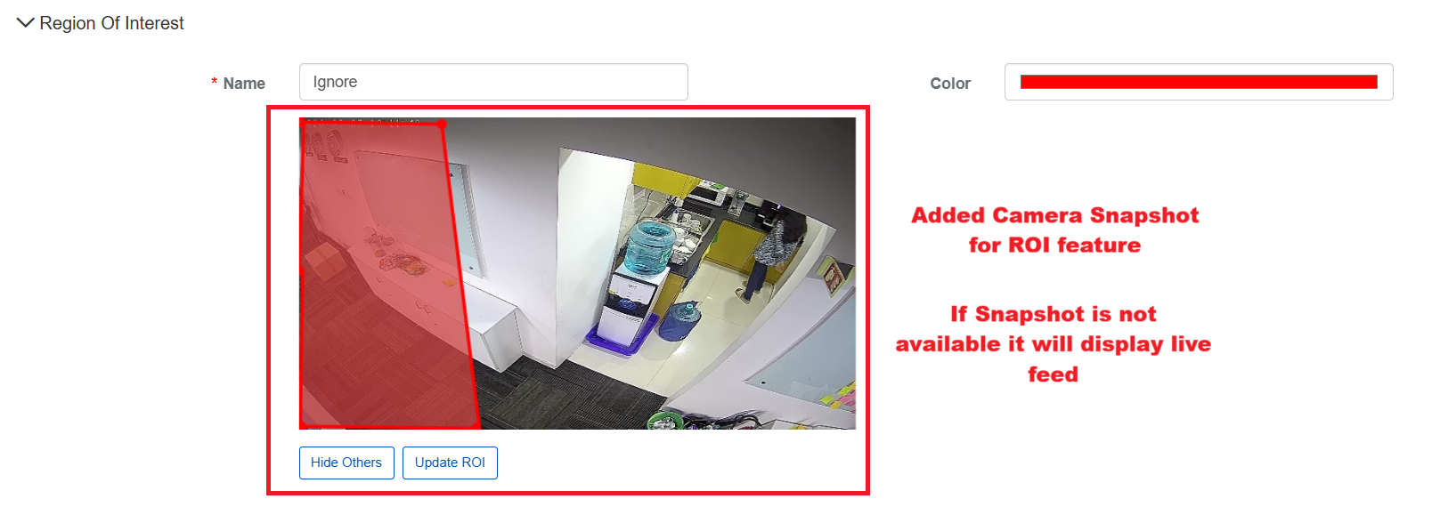 Camera Mapping showing delete camera from NVR functionality