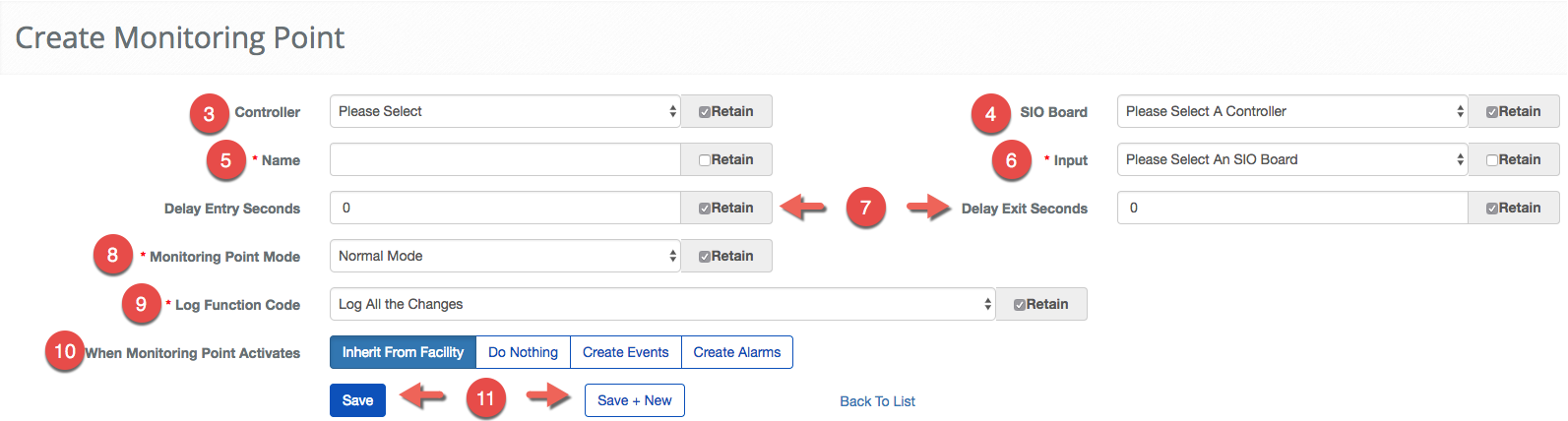 Create Monitoring Point