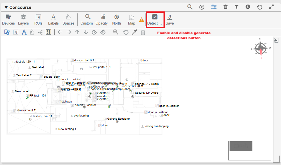 Enable and disable generate detections button