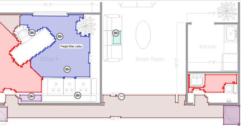 Map before device location change