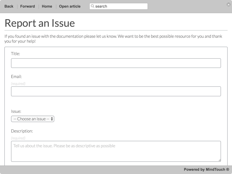 Report an Issue