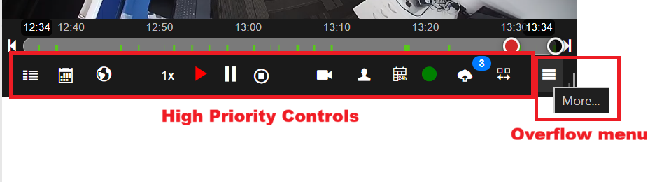 Responsive toolbar – high priority controls