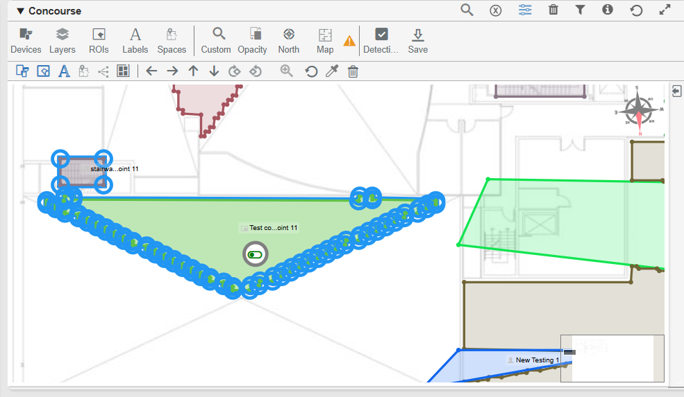 Enhanced ROI selection with blue outline