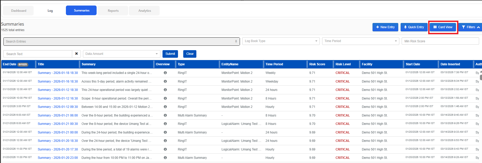 Card View and List View Toggle