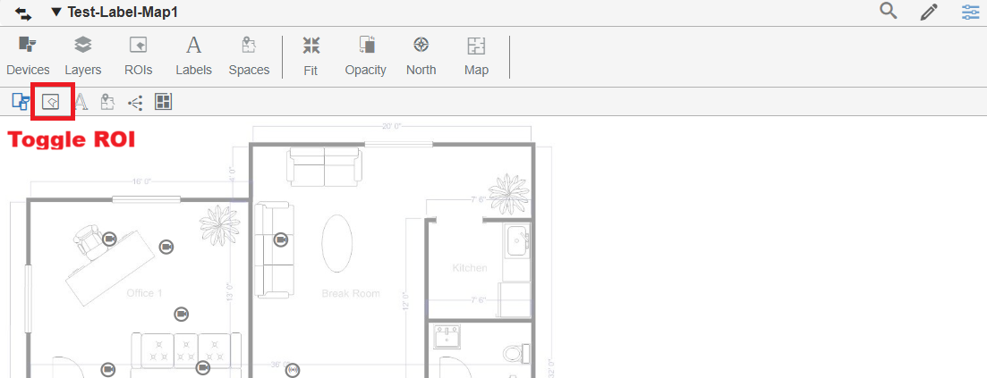 Toggle ROI subtool in Interactive Maps toolbar
