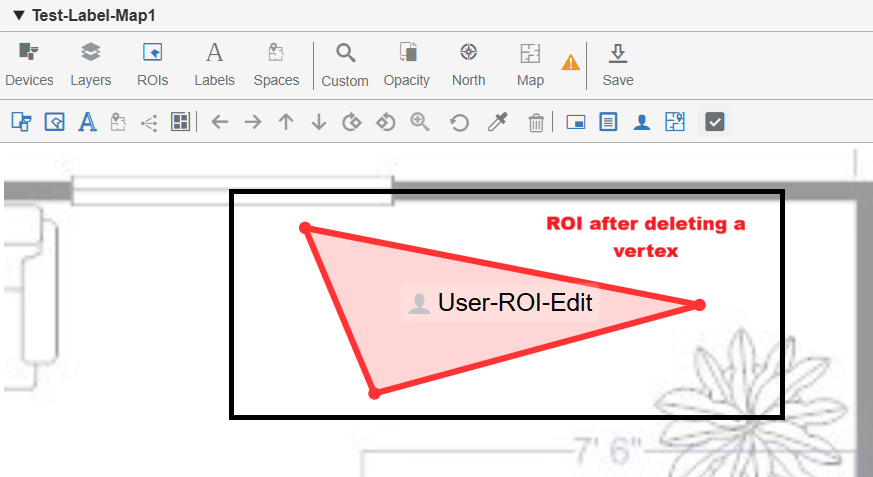 ROI after deleting a vertex