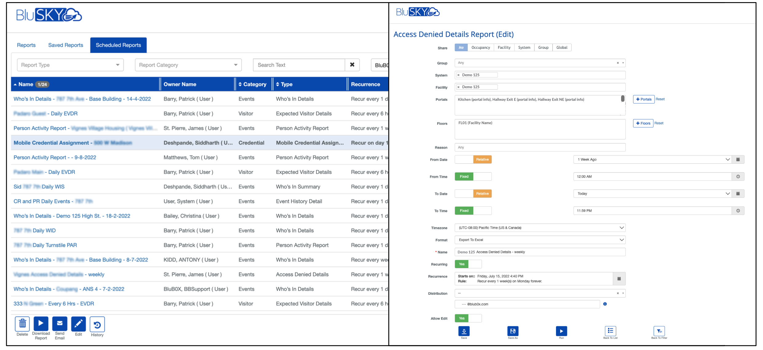Scheduled Reports